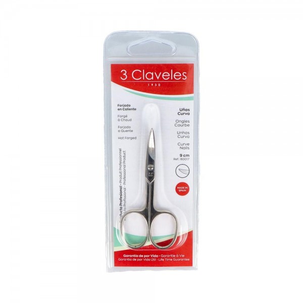 TIJERA 3 CLAVELES UÑAS CURVA 80017