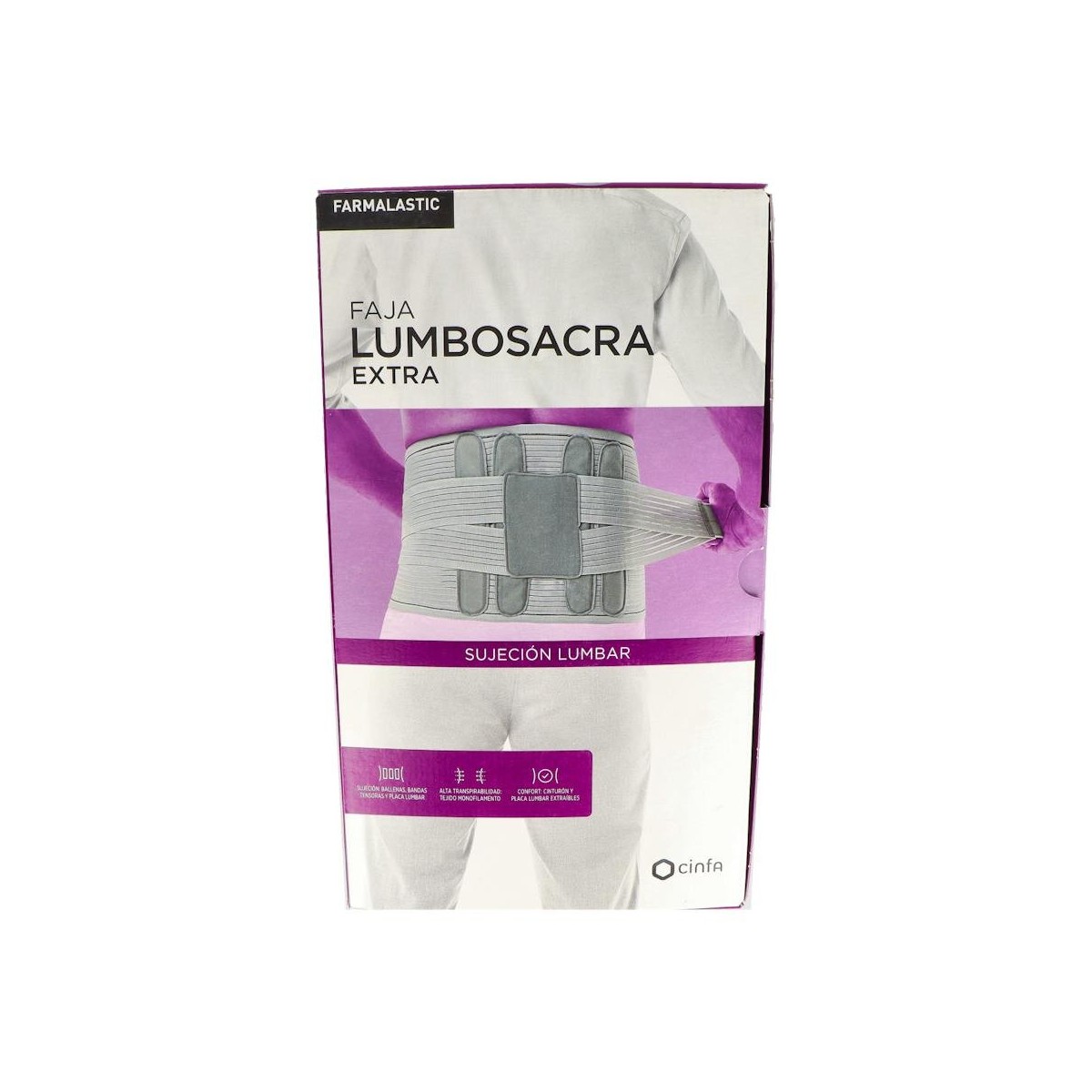 FAJA FARMALAS SACROLUMB EXTRAT4 118CM GRIS