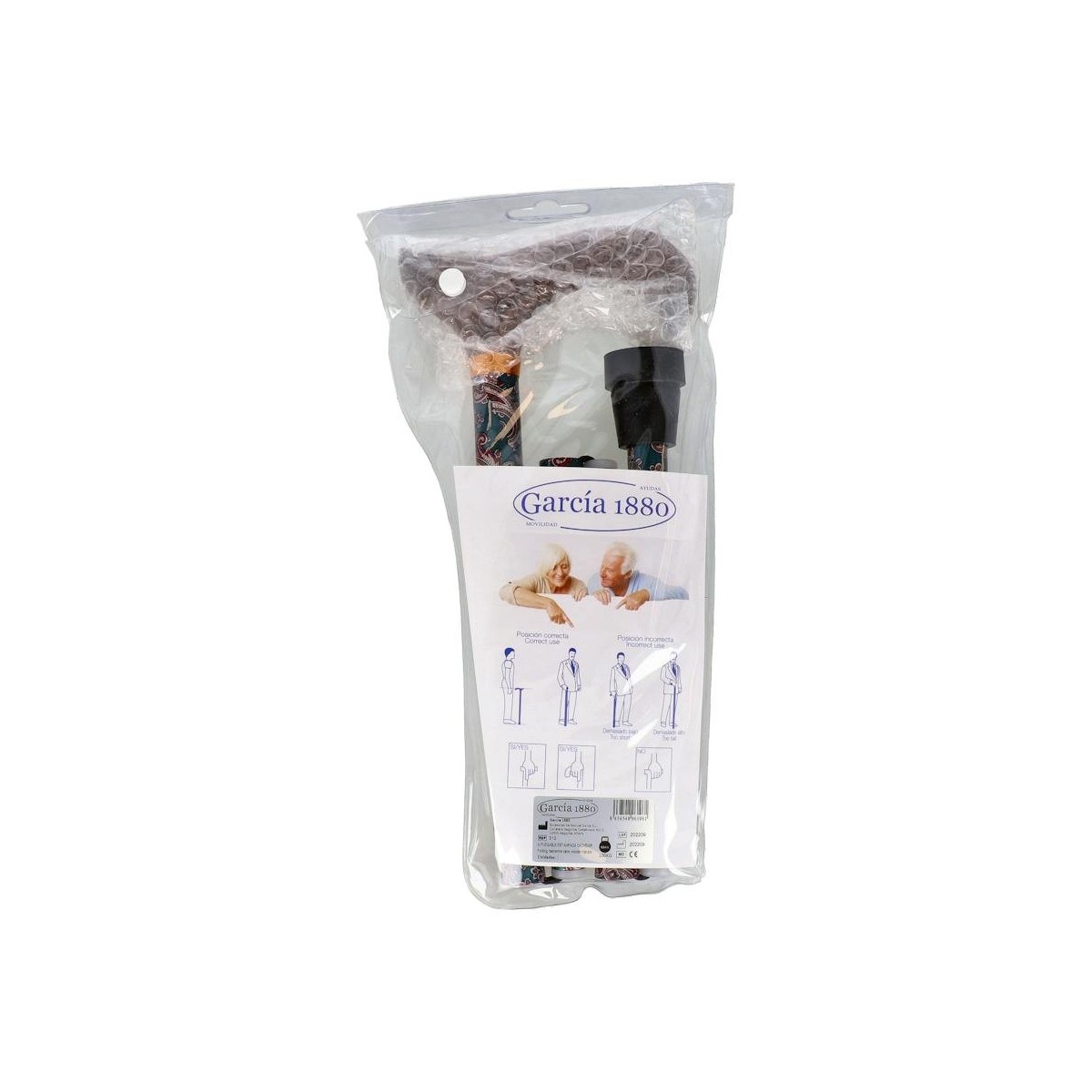 BASTON PLEGABLE ESTAMPADA CACHEMIR (312)